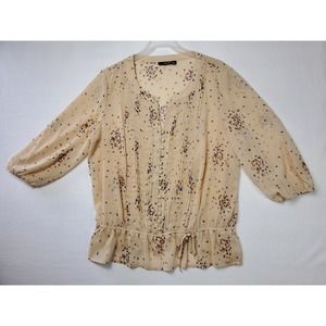 A.N.A A New Approach Women's XL Boho Style Blouse